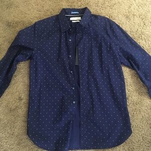Denim & Flower Button Down Long Sleeve. Size: M